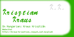 krisztian kraus business card